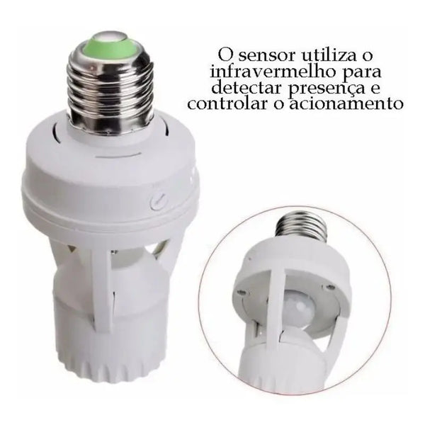 Sensor De Presença Para Lâmpada: Bivolt 110V e 220V - Economia de Tempo e Energia  Frete Grátis